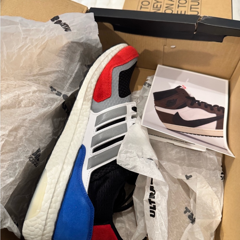 Adidas Men's Red, Blue, and Black UltraBoost